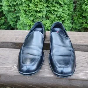 Prada | Shoes | Prada Mens Black Leather Loafers Prada Size  display picture 1